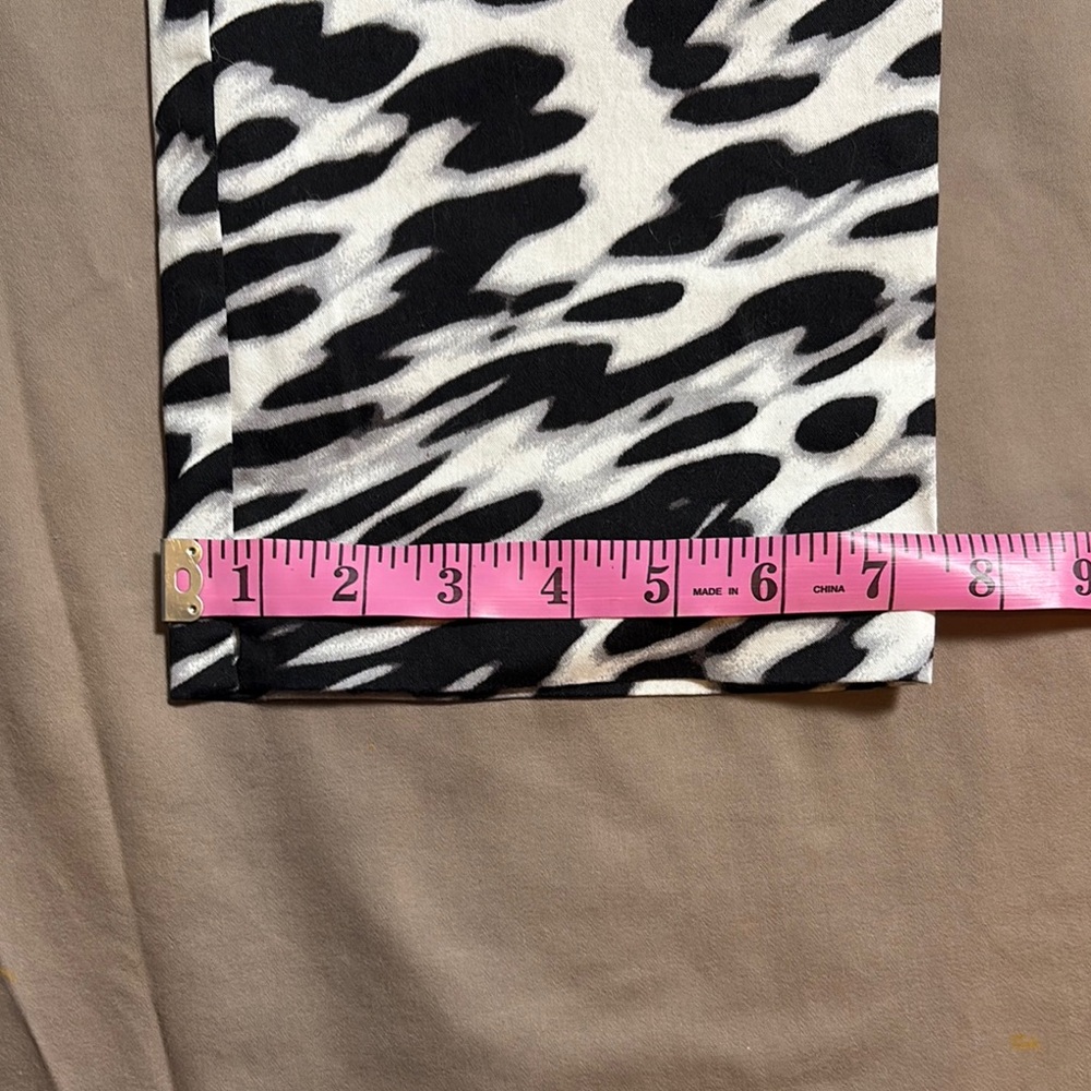 7th Avenue Black and White Animal Print Pants - Picture 8 of 9